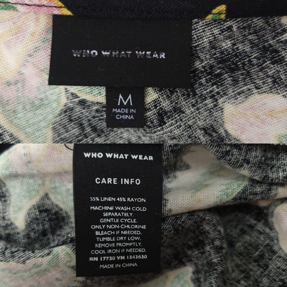 Who What Wear One Shoulder Long Sleeve Mini Dress Womens M Floral Elastic Waist - Picture 10 of 10